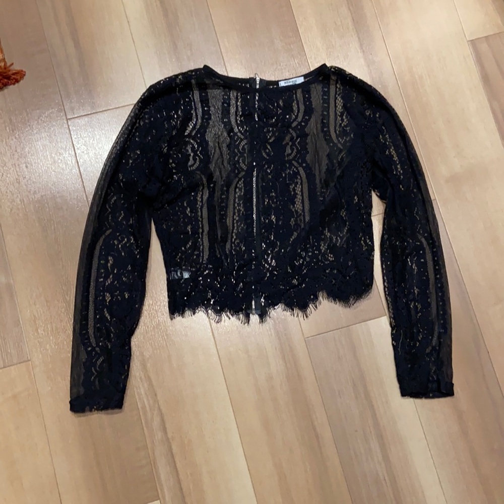 Lace see through top